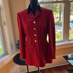 Vintage Lauren Ralph Lauren Red wool pants Suit  size 8
